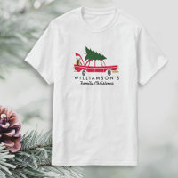 Lustige Familie Weihnachten bringt den Weihnachtsb