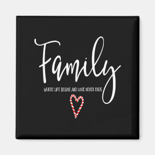 Lustige Familie, wo das Leben beginnt und die Lieb Magnet
