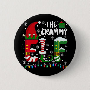 Lustige Familien-Pyjamas Grammy-Elf-Weihnachten Button