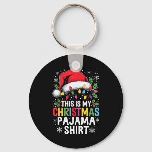 Lustige Familien-Weihnachts-Pyjamas Das ist mein W Schlüsselanhänger