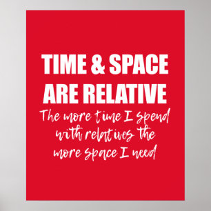 Lustige Familienzitat-Typografie Rot Poster