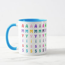 Lustige farbenfrohe individuelle Monogramm, Name o