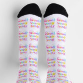 Lustige Farbige Träumerische Zitat-Farbspritzer Re Socken (Oben)