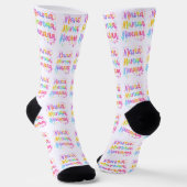 Lustige Farbige Träumerische Zitat-Farbspritzer Re Socken (Gewinkelt)