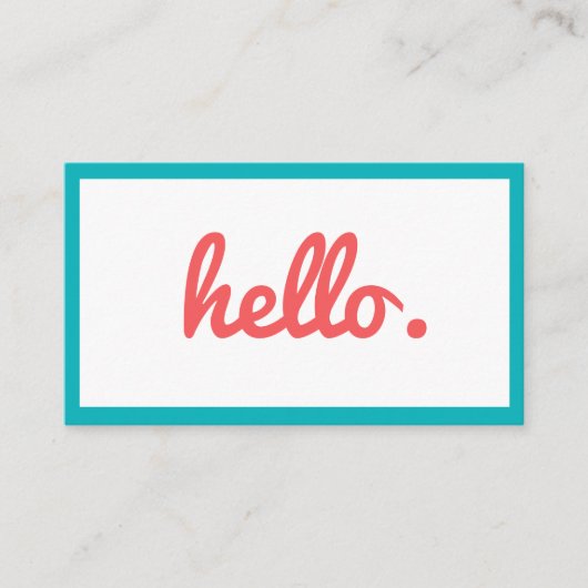 lustige, farbige Visitenkarte (Vorderseite)