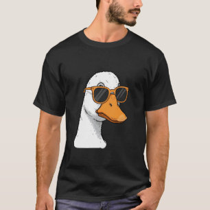 Lustige Farm Tier Gans Cool Shades Sommer Sonne T-Shirt