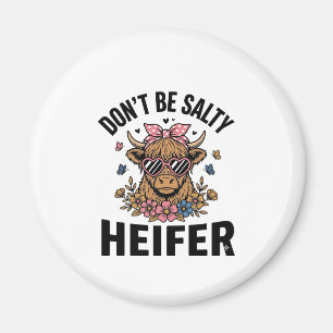 Lustige Färse Kuh Floral Schmetterling Vintage Des Magnet