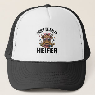 Lustige Färse Kuh Floral Schmetterling Vintage Des Truckerkappe