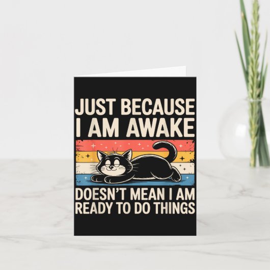 Lustige faule Katze Meme seltsame Dinge Liebhaber Karte (Vorderseite)