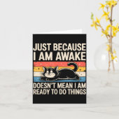 Lustige faule Katze Meme seltsame Dinge Liebhaber Karte (Gelbe Blume)