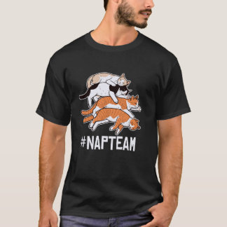 Lustige faule Tier Nap Team verrückte Katzen T-Shirt