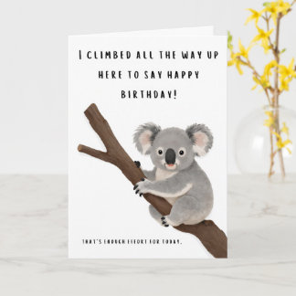 Lustige Fauler Koala Geburtstagskarte Karte