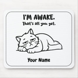 Lustige Faulheits-Katzen-Mauspad | Individuelles D Mousepad