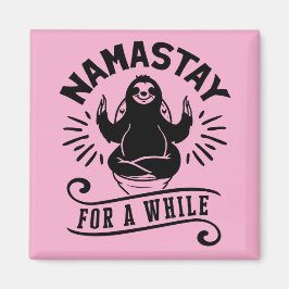 Lustige Faultier-Badezimmer-Humor Namastay Magnet