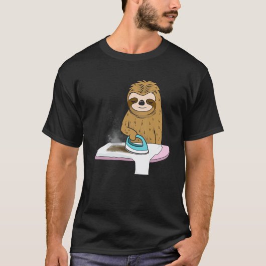 Lustige Faultier-Bügelt-Sein-Hemd-Zu-Langsam-Novel T-Shirt (Vorderseite)