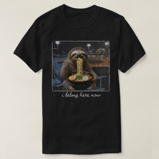 Lustige Faultier, die Ramen im Baseballstadion iss T-Shirt