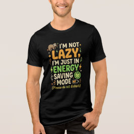 Lustige Faultier Energie Sparmodus Typografie Desi Tri-Blend Shirt