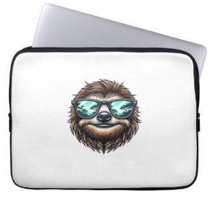 Lustige Faultier-Grafik mit Sonnenbrille, Männer F Laptopschutzhülle
