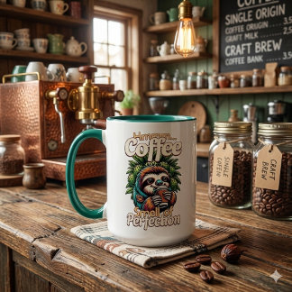 Lustige Faultier-Kaffeetrinker-Tasse Tasse