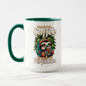 Lustige Faultier-Kaffeetrinker-Tasse Tasse (Links)