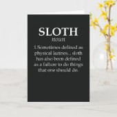 Lustige Faultier-Karten Tier Langsam Faul Relax Hu Karte (Gelbe Blume)