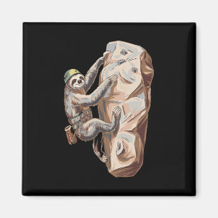 Lustige Faultier Klettercartoon Magnet