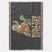 Lustige Faultier Reitet Schildkröte Decke (Vorderseite Vertikal)