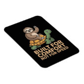 Lustige Faultier Reitet Schildkröte Magnet (Rechte Seite)