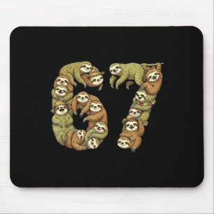 Lustige Faultier-Stammes- 6 7 Meme Six Seven Liebe Mousepad