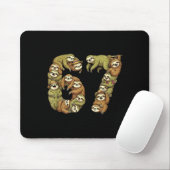 Lustige Faultier-Stammes- 6 7 Meme Six Seven Liebe Mousepad (Mit Mouse)