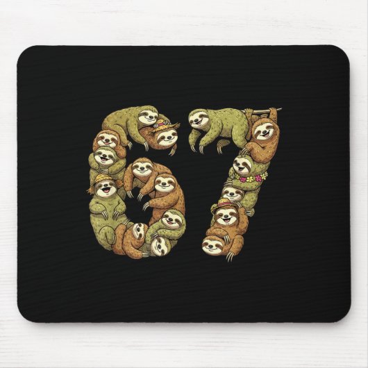 Lustige Faultier-Stammes- 6 7 Meme Six Seven Liebe Mousepad (Vorne)