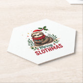 Lustige Faultier-Weihnachtslichter Fröhliche Fault Untersetzer (angewinkelt)