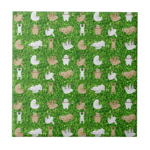 lustige Faultiere Fliese