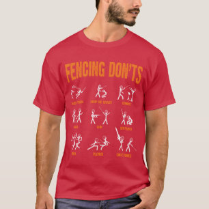 Lustige Fechtverbote Fechtsport Fechter T-Shirt