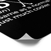 Lustige Feldhockey-Kind-Definition Poster (Ecke)