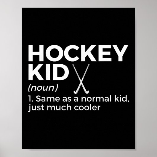 Lustige Feldhockey-Kind-Definition Poster (Vorne)