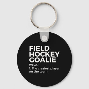 Lustige Feldhockey-Torhüter-Definition Männer Frau Schlüsselanhänger