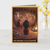 Lustige Feliz Navidad Weihnachtskarten Karte (Gelbe Blume)