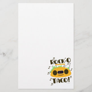 Lustige Felsen-O Taco-Zeit Briefpapier
