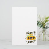Lustige Felsen-O Taco-Zeit Briefpapier (Stehend Vorderseite)