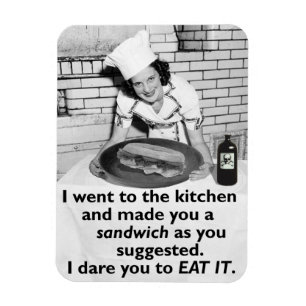 Lustige Feministin Mach mir ein Sandwich Magnet