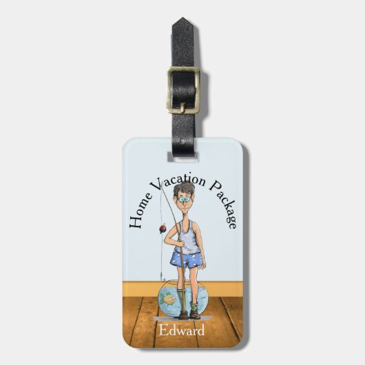 Lustige Ferien Gepäckanhänger (Vorderseite vertikal)