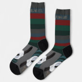 Lustige Festliche Chic „Fleece Navidad“ Lama Grau Socken (Linkes Detail)