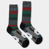 Lustige Festliche Chic „Fleece Navidad“ Lama Grau Socken (Rechts)