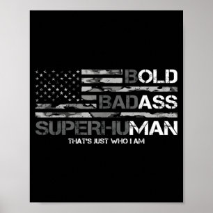 Lustige Fette Böse Superhelden Vatertag Gag-Gesche Poster