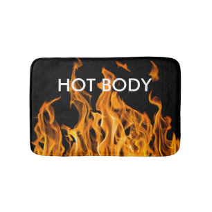 Lustige Feuerflammen Badematte