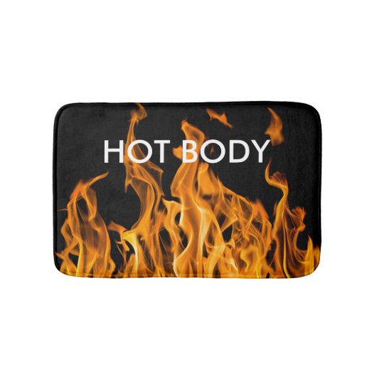 Lustige Feuerflammen Badematte (Vorderseite)