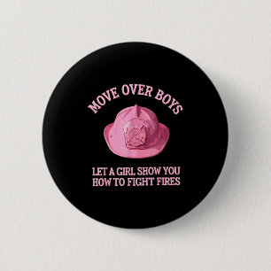 Lustige Feuerwehrmann-Kunst für Frauen Mädchen Feu Button