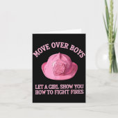 Lustige Feuerwehrmann-Kunst für Frauen Mädchen Feu Karte (Vorderseite)