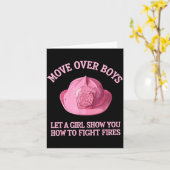 Lustige Feuerwehrmann-Kunst für Frauen Mädchen Feu Karte (Gelbe Blume)